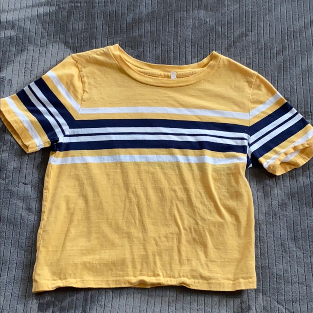 pacsun, yellow stripped t-shirt